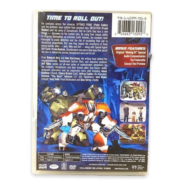 𝅺3/$30 transformers Prime Season One 1 DVD four disc set Hasbro Studios 2012 - Picture 2 of 5